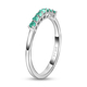 RHAPSODY 950 Platinum AAAA Boyaca Colombian Emerald 7 Stone Ring