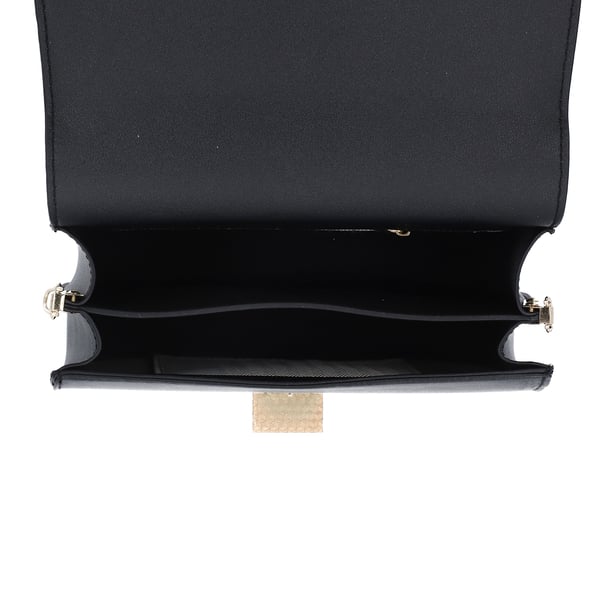 PASSAGE Crossbody Bag with Detachable Long Strap (Size 20x20x8 Cm) - Black