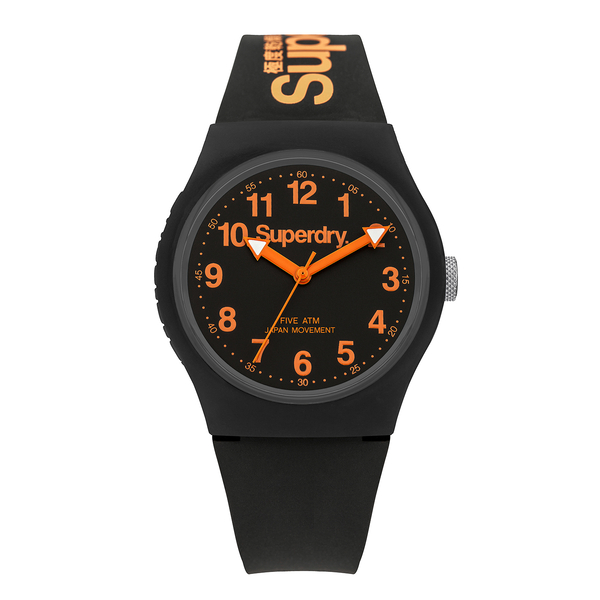 SUPERDRY Japanese Movement Water-Resistant Watch - Black