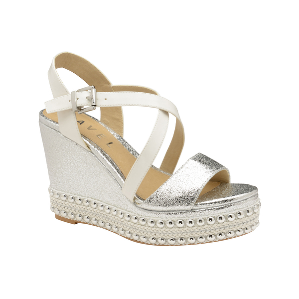 Ravel Yulee Wedge Open-Toe Sandals (Size 4) - Silver