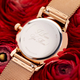 HENRY LONDON Regency Creamy White Dial Mesh Bracelet Watch in Rose Gold Tone