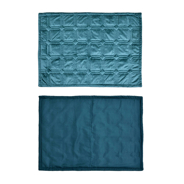 New Arrival 3 Piece- Super Luxurious Velvet Style Quilt and Pillowcases (Size 235 Cm) - Teal