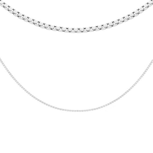 Sterling Silver Box Chain with Spring Ring Clasp (Size 20)