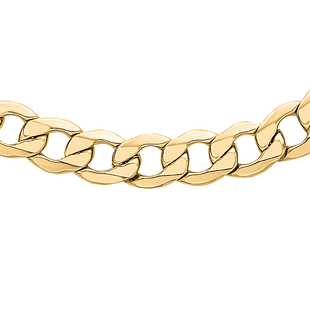 Hatton Garden Close Out - 9K Yellow Gold Curb Necklace (Size - 24) With Lobster Clasp, Gold Wt 17.92