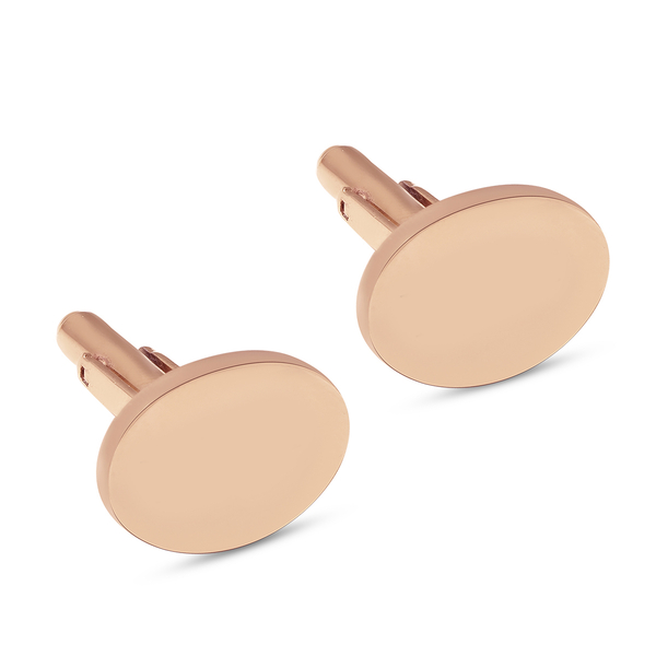 Miker Engraved CuffLink in Rose Gold Tone