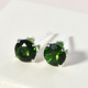 Chrome Diopside Stud Earrings (with Push Back) in Sterling Silver 1.15 Ct.