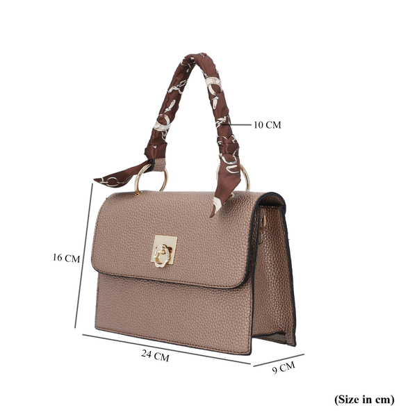PASSAGE Convertible Bag with Detachable Long Strap (Size 24x16x9 Cm) - Bronze