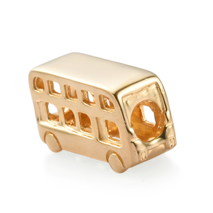 Charms De Memoire 14K Gold Overlay Sterling Silver Bus Charm