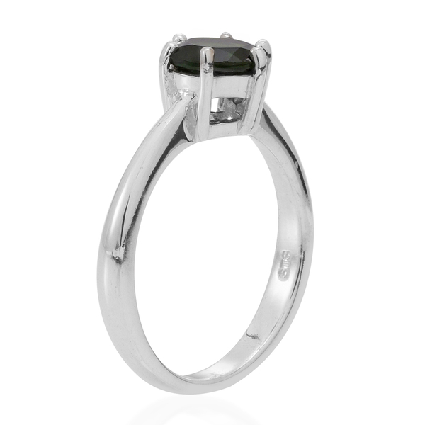 Chrome Diopside (Rnd) Solitaire Ring in Sterling Silver 1.500 Ct.