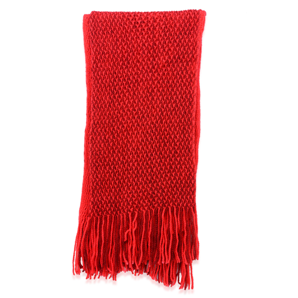 Red Colour Scarf (Size 150x35 Cm)