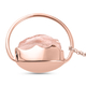 Rose Quartz Circle Pendant with Chain (Size 20) in Rose Gold Overlay Sterling Silver
