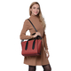 Brick Colour Stylish Tote Bag with Zipper Closure and Adjustable Shoulder Strap (Size 27x14x24cm)