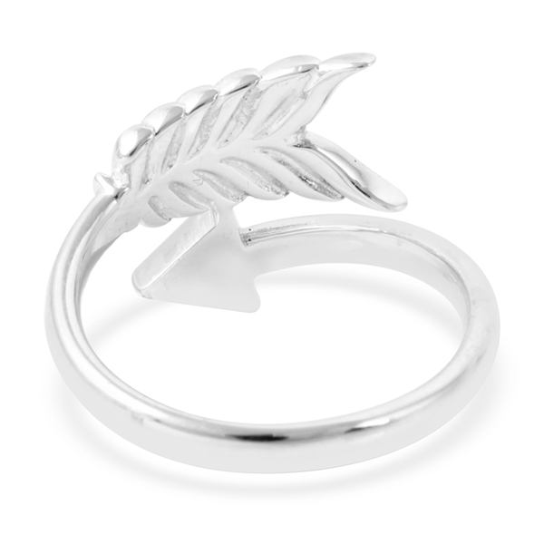 LucyQ Arrow Ring in Rhodium Plated Sterling Silver 3.03 Gms.