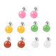 Set of 5 - Red, Green, Yellow, White and Multi Gemstones Stud Earrings (with Push Back) in Sterling Silver