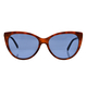 JUST CAVALLI Ladies Light Brown Cat Eye Sunglasses with Blue Lenses