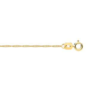 Hatton Garden Close Out Deal- 9K Yellow Gold Singapore Chain (Size 20) with Spring Ring Clasp