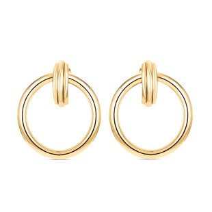 Close Out Deal- 9K Yellow Gold Hoop Earrings (With Fancy Clasp), Gold Wt. 3.17 Gms