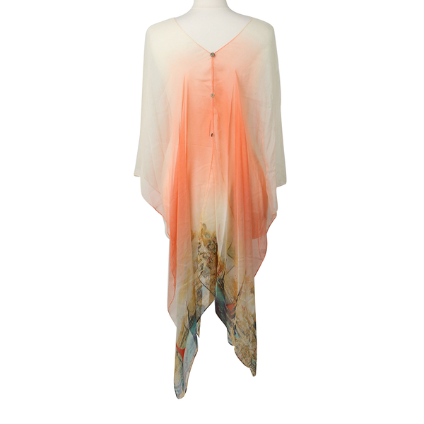 Wrap Style Summer Beach Covering in Peach (One Size; Length 76 cm)