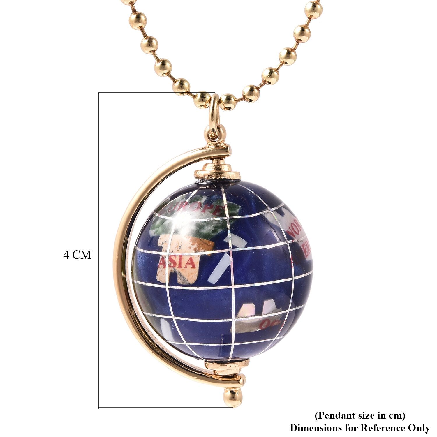 Multi Gemstones Globe Pendant 