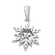 Natural Cambodian Zircon Pendant in Platinum Overlay Sterling Silver
