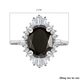 Elite Shungite and Natural Cambodian Zircon Ring in Platnium Overlay Sterling Silver 2.12 Ct.