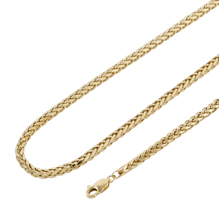 One Time Close Out-9K Yellow Gold Spiga Necklace (Size 30) With Lobster Clasp, Gold Wt. 11.53 Gms