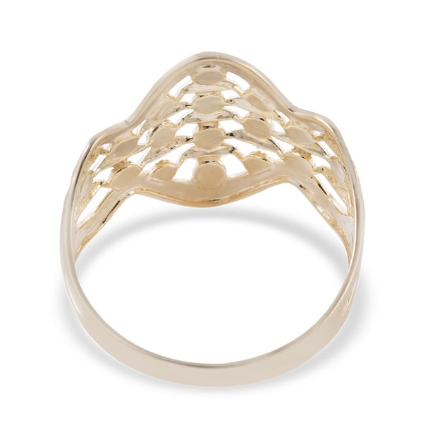 Close Out Deal 9K Yellow Gold Diamond Cut Ring