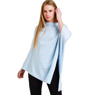 Kris Ana Stud Scatter Poncho (Size 8-18) - Baby Blue
