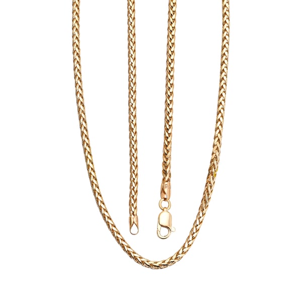 9K Yellow Gold Spiga Necklace (Size - 20) With Lobster Clasp, Gold Wt. 4.90 Gms