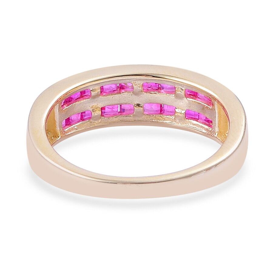 9K Y Gold AAA Tanzanian Ruby (Sqr) Ring 1.150 Ct.