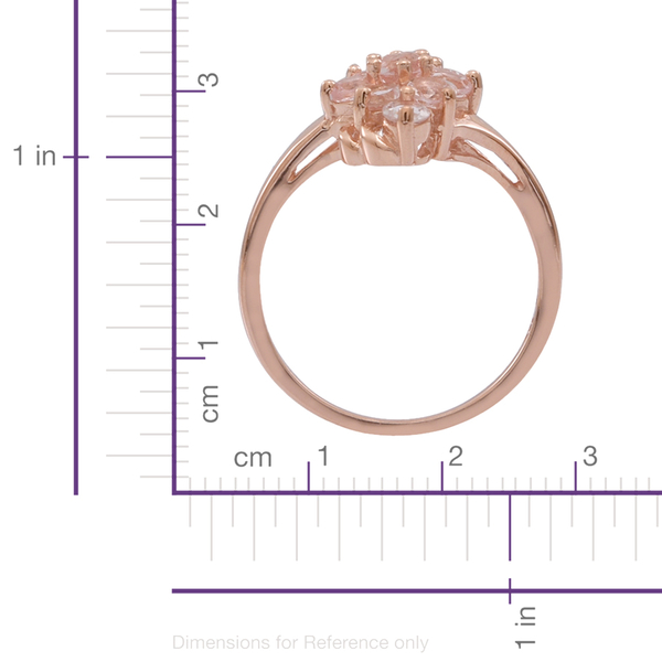 Marropino Morganite (Rnd) Ring in 14K Rose Gold Overlay Sterling Silver 1.000 Ct.