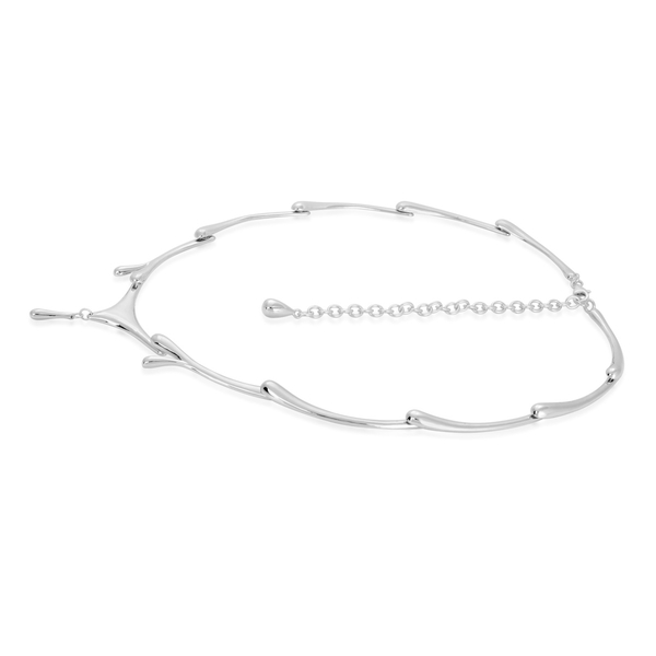 LucyQ Central Drip Necklace in Sterling Silver (Size 16.5 with Extender) 25.00 Gms.