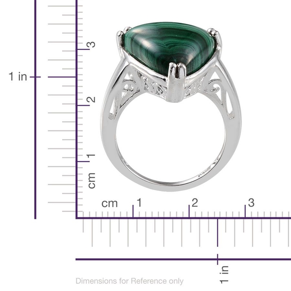 Malachite (Trl) Solitaire Ring in Sterling Silver 8.000 Ct.