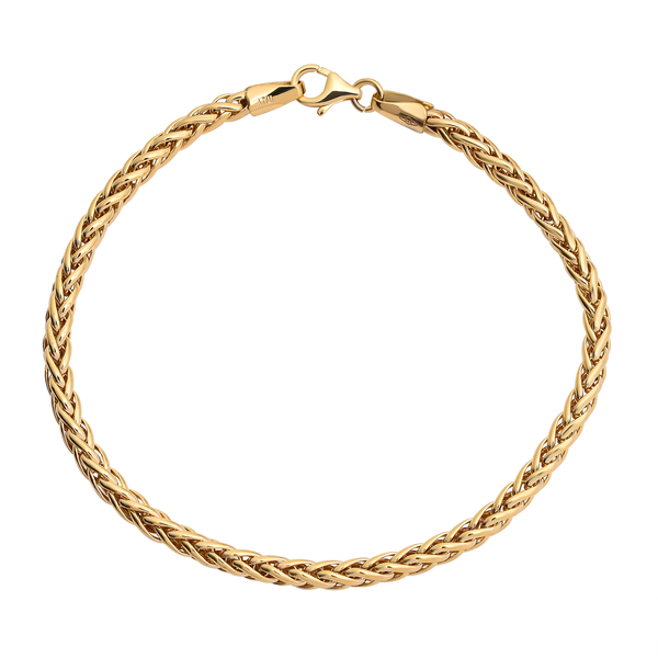 Maestro Collection- 9K Yellow Gold Spiga Bracelet (Size - 7.5) With Lobster Clasp, Gold Wt. 3.30 Gms