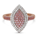 9K Rose Gold Pink Diamond and White Diamond Ring 1.00 Ct.