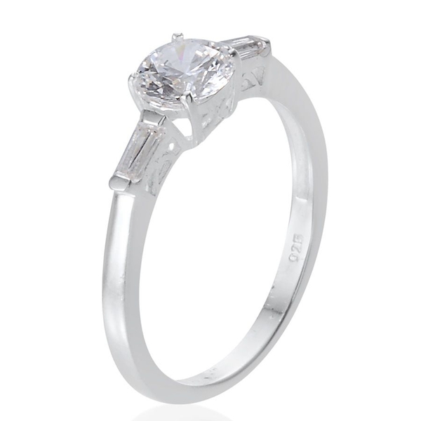 Lustro Stella - Sterling Silver (Rnd) Ring Made with Finest CZ 1.020 Ct.