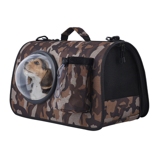 Camouflage Print Pet Bag with Shoulder Strap