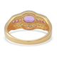 Pink Sapphire and Natural Cambodian Zircon Ring in Yellow Gold Overlay Sterling Silver 1.05 Ct.