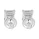 ILIANA 18K White Gold Independent Laboratories Certified Diamond (SI2/G-H) Stud Earrings (with Screw Back) 2.00 Ct