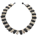Black Onyx and White Howlite Necklace (Size-16)