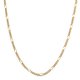 Hatton Garden Close Out Deal- 9K Yellow Gold Figaro Necklace (Size - 20) With Spring Ring Clasp, Gold Wt. 2.50 Gms