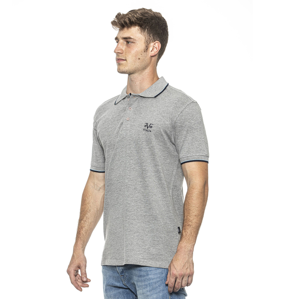 19V69 ITALIA by Alessandro Versace 100% Cotton Polo T-Shirt (Size L) - Grey