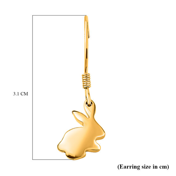 Bunny Hook Earrings in 14K Gold Overlay Sterling Silver