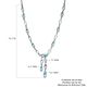 Designer Inspired- Arizona Sleeping Beauty Turquoise and Natural Cambodian Zircon Necklace (Size 18) in Platinum Overlay Sterling Silver 3.98 Ct, Silver Wt. 15.42 Gms