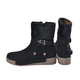 LA MAREY Faux Fur Collar Ankle Boots (Size 6) - Black