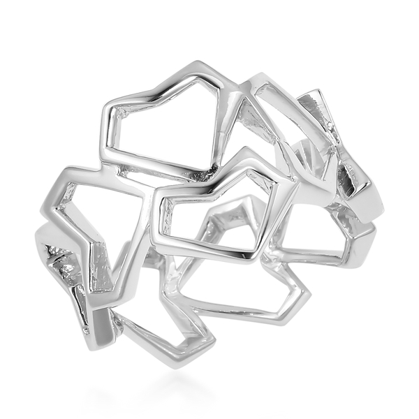 RACHEL GALLEY Heart Ring Rhodium Plated Sterling Silver