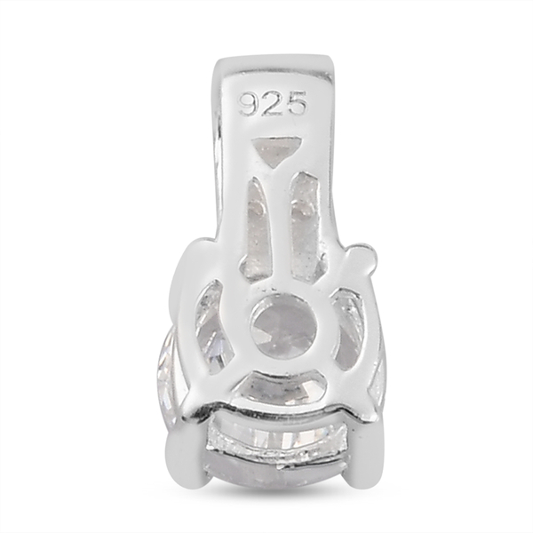 Lustro Stella  Sterling Silver Pendant Made with Finest CZ 1.58 Ct.