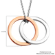Rose Gold and Platinum Overlay Sterling Silver Pendant With Chain (Size 18), Silver wt 6.10 Gms