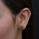 Hebei Peridot Earrings (with Push Back) in Sterling Silver 10.00 Ct.