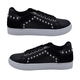 Faux Leather Studded Trainers in Black (Size 4)